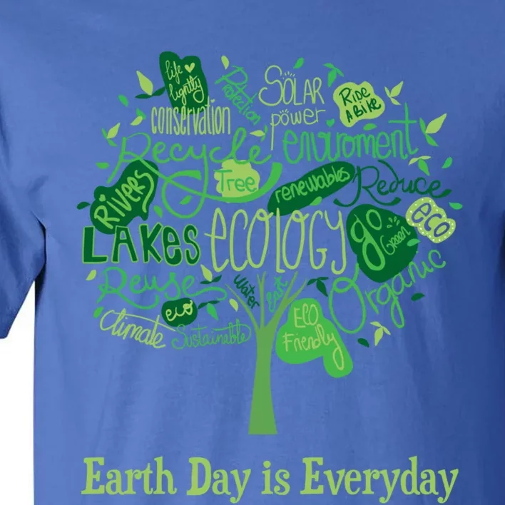 Earth Day Is Everyday Global Warming And Climate Graphic Funny Gift Tall T-Shirt