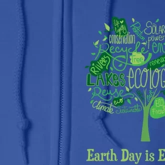 Earth Day Is Everyday Global Warming And Climate Graphic Gift Full Zip Hoodie