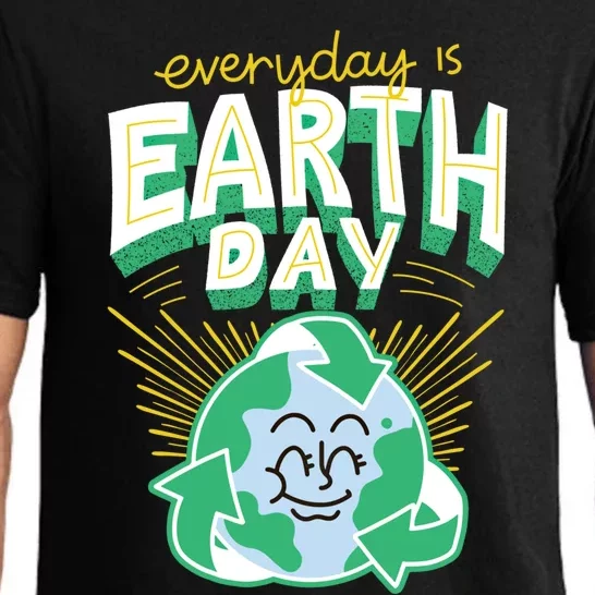 Earth Day Is Everyday Graphic Earth Recycle Design Gift Pajama Set