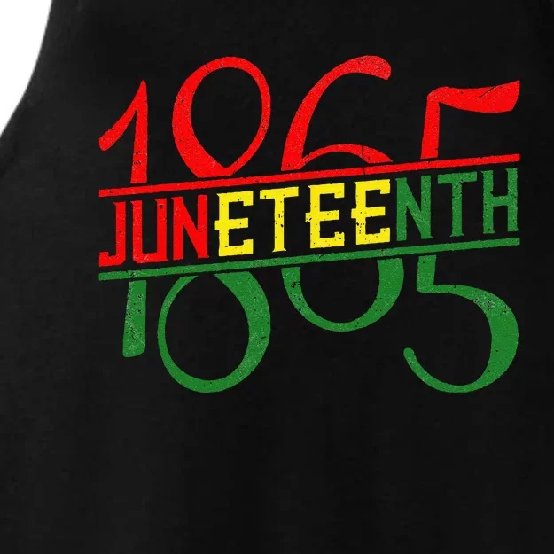 Emancipation Day is great with 1865 Juneteenth flag apparel Ladies Tri-Blend Wicking Tank