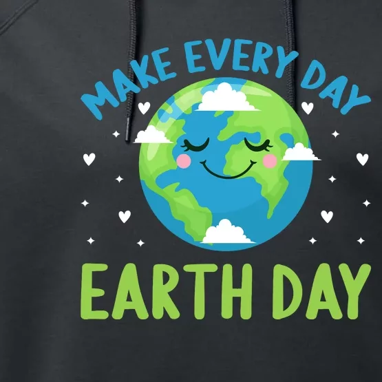 Every Day Is Earth Day Graphic Performance Fleece Hoodie