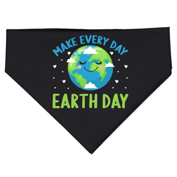 Every Day Is Earth Day Graphic USA-Made Doggie Bandana