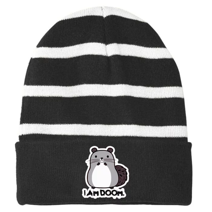 Ezekiel Darkbranch I Am Doom. Striped Beanie with Solid Band