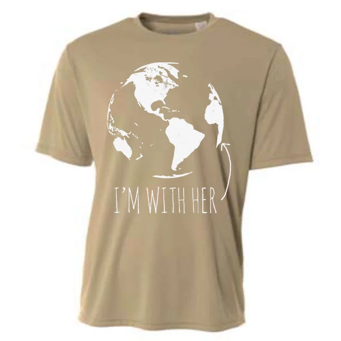 Earth Day I'm With Her Funny Nature Environmental Cooling Performance Crew T-Shirt