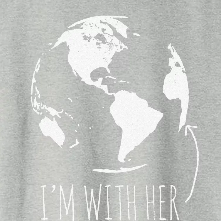 Earth Day I'm With Her Funny Nature Environmental Women's Crop Top Tee