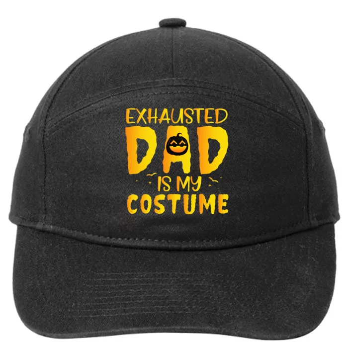 Exhausted Dad Is My Costume Funny Halloween 7-Panel Snapback Hat