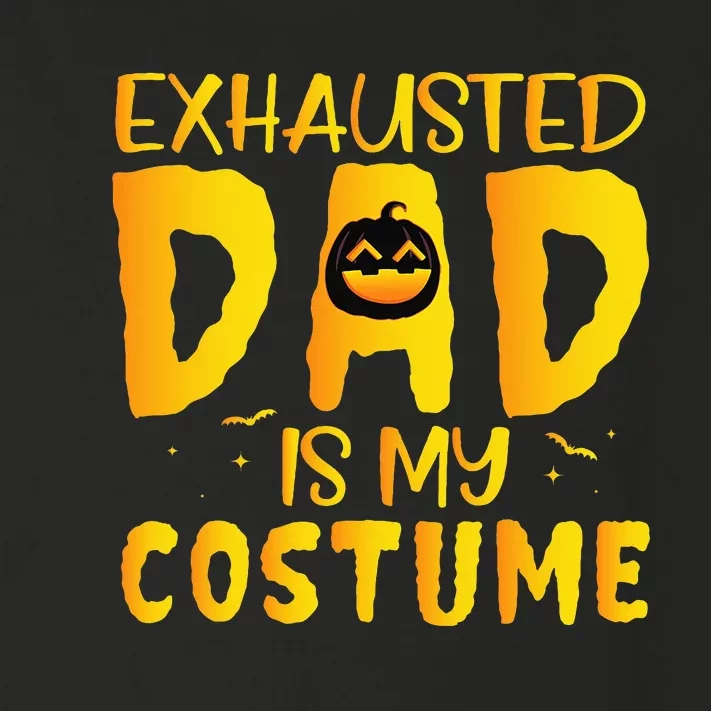 Exhausted Dad Is My Costume Funny Halloween Toddler Long Sleeve Shirt