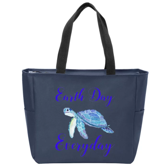 Earth Day Is Everyday Biodiversity Protect Our Ocean Zip Tote Bag