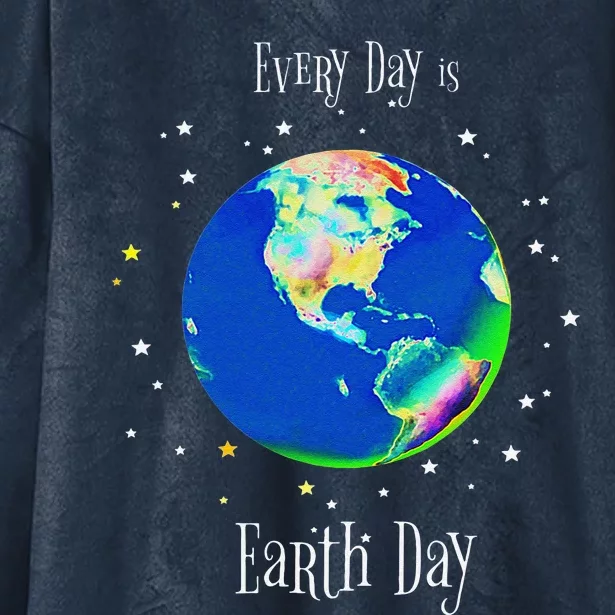 Every Day Is Earth Day Recycle Reuse Reduce Hooded Wearable Blanket