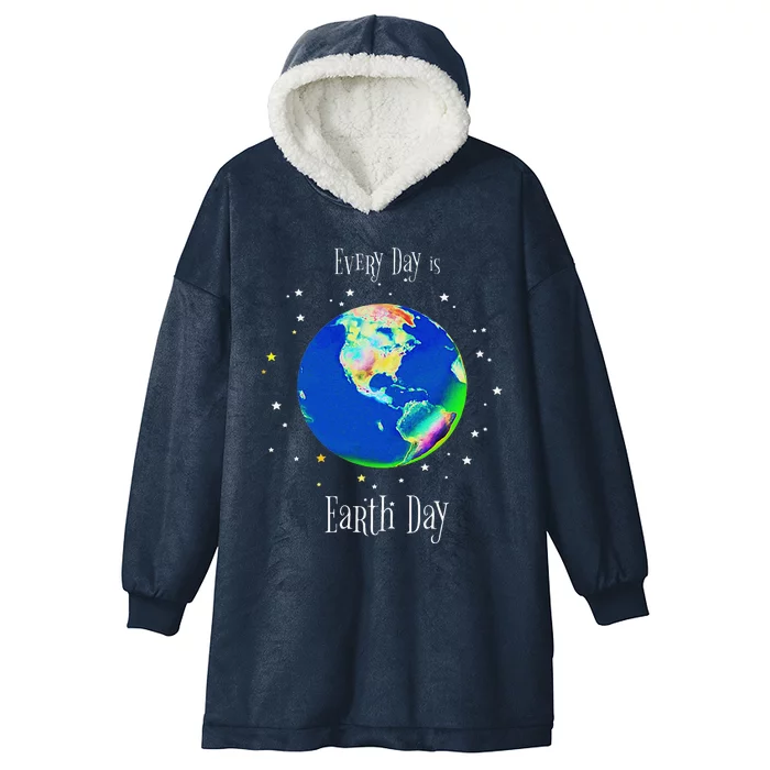 Every Day Is Earth Day Recycle Reuse Reduce Hooded Wearable Blanket