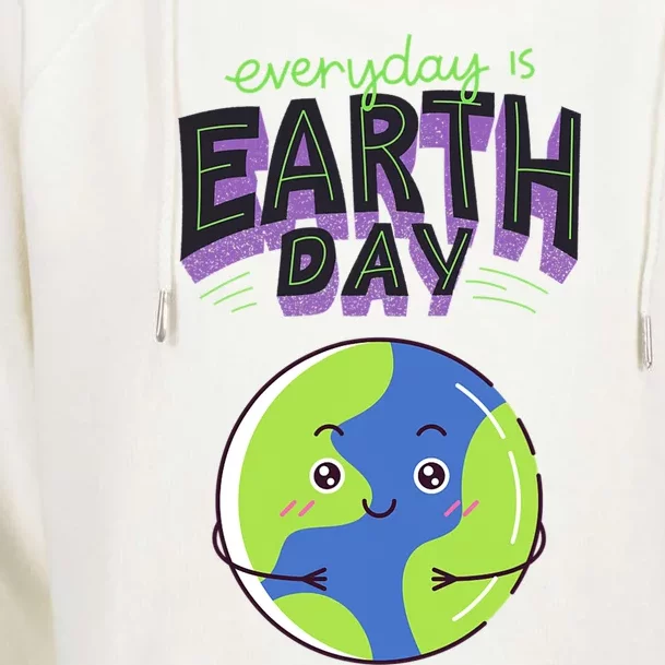 Every Day Is Earth Day Womens Funnel Neck Pullover Hood