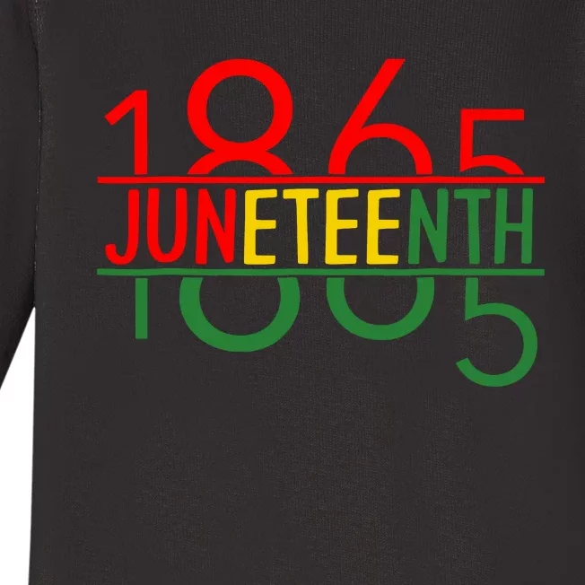 Emancipation Day Is Great With 1865 Juneteenth Flag Apparel Baby Long Sleeve Bodysuit