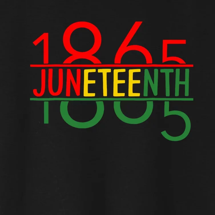 Emancipation Day Is Great With 1865 Juneteenth Flag Apparel Women's Crop Top Tee