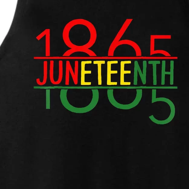 Emancipation Day is great with 1865 Juneteenth flag Ladies Tri-Blend Wicking Tank