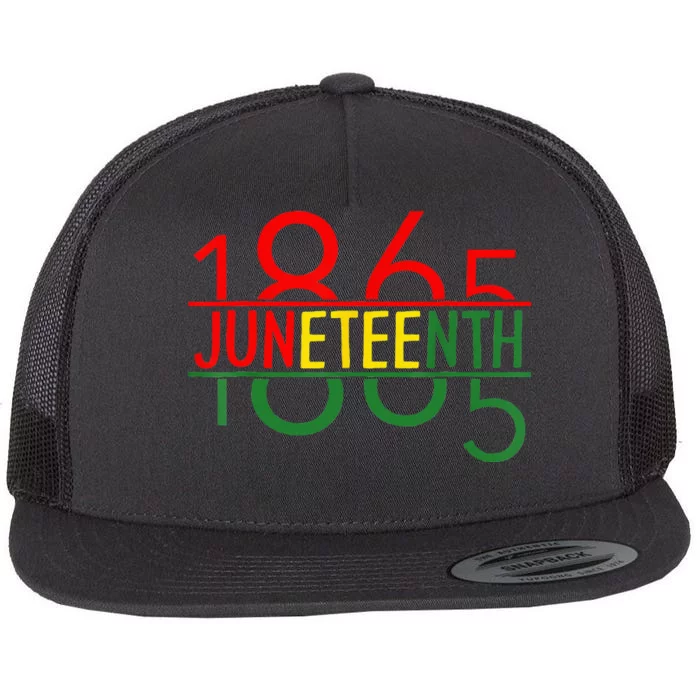 Emancipation Day is great with 1865 Juneteenth flag Flat Bill Trucker Hat