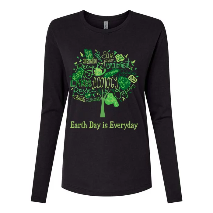 Earth Day Is Everyday Global Warming And Climate Graphic Gift Womens Cotton Relaxed Long Sleeve T-Shirt