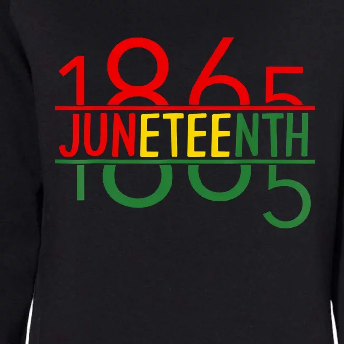 Emancipation Day Is Great With 1865 Juneteenth Flag Womens California Wash Sweatshirt