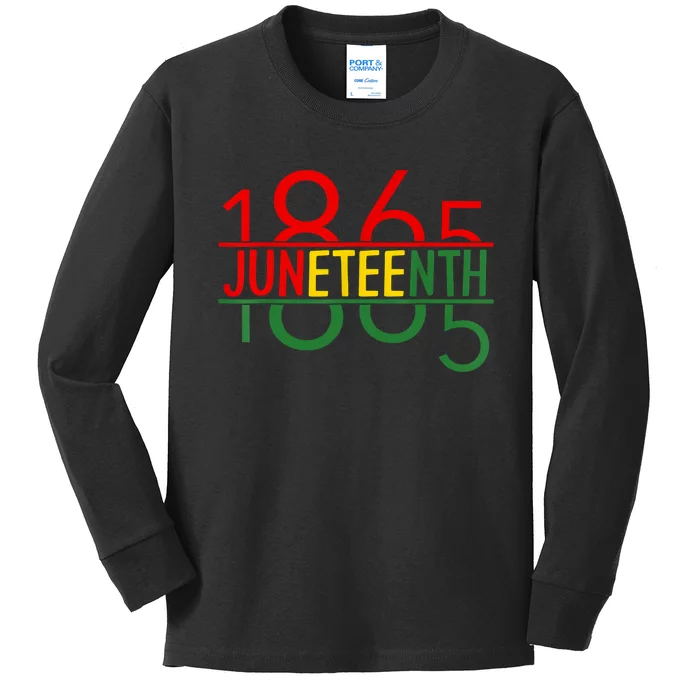 Emancipation Day Is Great With 1865 Juneteenth Flag Kids Long Sleeve Shirt