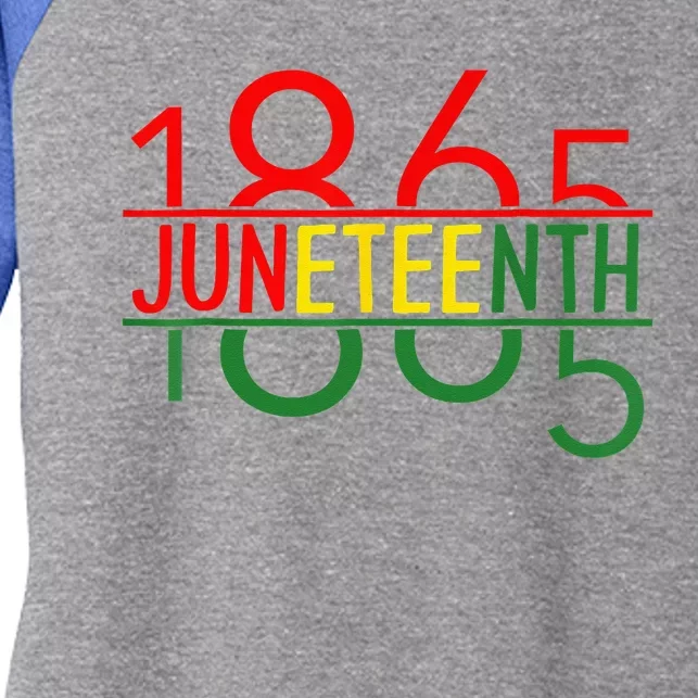 Emancipation Day is great with 1865 Juneteenth flag Women's Tri-Blend 3/4-Sleeve Raglan Shirt