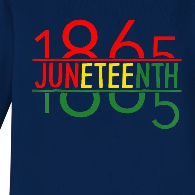 Emancipation Day is great with 1865 Juneteenth flag Baby Long Sleeve Bodysuit