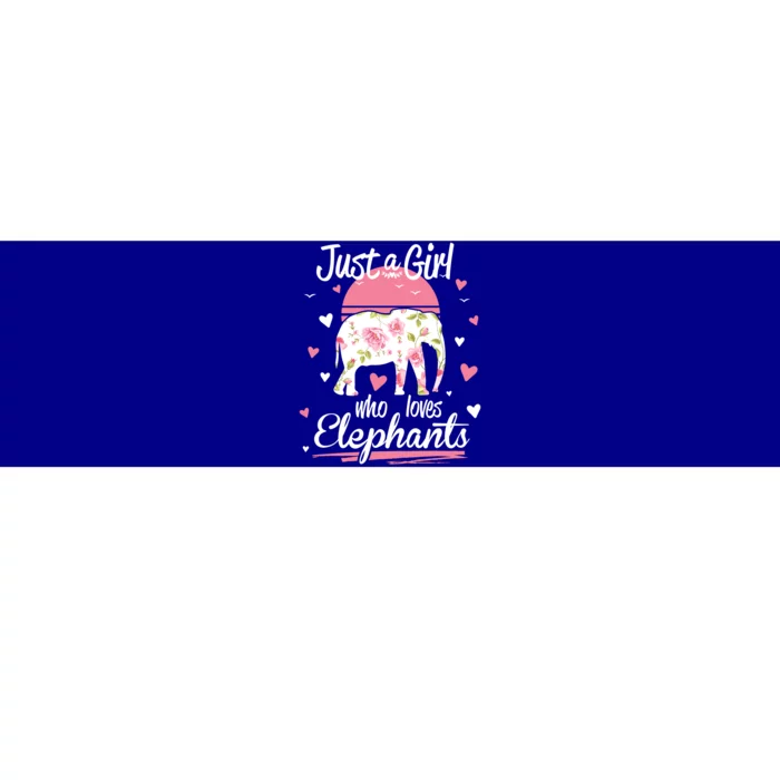 Elephant Design Just A Who Loves Elephants Great Gift Bumper Sticker