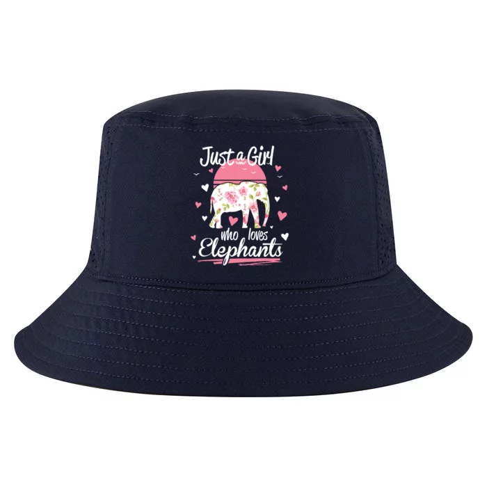 Elephant Design Just A Who Loves Elephants Great Gift Cool Comfort Performance Bucket Hat