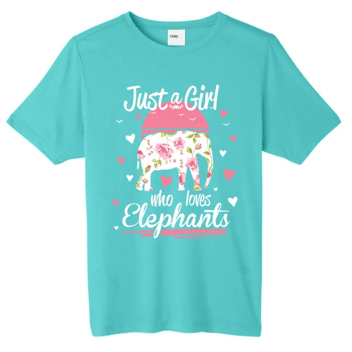 Elephant Design Just A Who Loves Elephants Great Gift ChromaSoft Performance T-Shirt