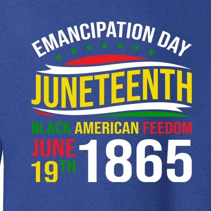 Ecipation Day Junenth Black American Freedom June 19th Meaningful Gift Toddler Sweatshirt