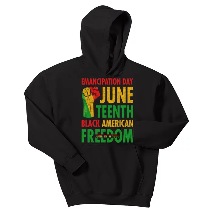 Emancipation Day Juneteenth Black American Freedom Men Women Kids Hoodie