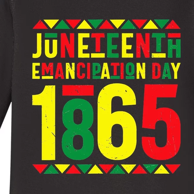 Emancipation Day Juneteenth African 1865 Freedom American Baby Long Sleeve Bodysuit