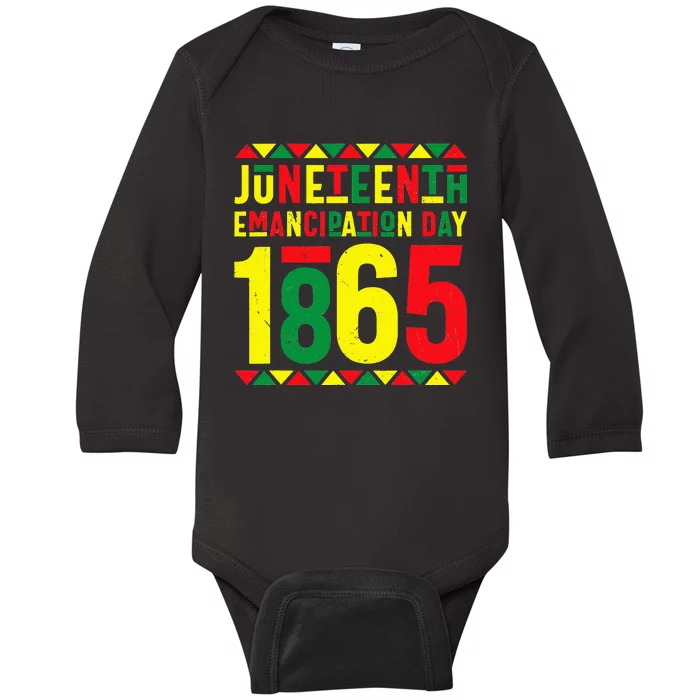 Emancipation Day Juneteenth African 1865 Freedom American Baby Long Sleeve Bodysuit