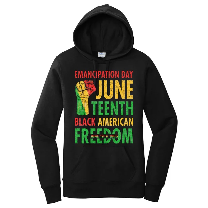 Emancipation Day Juneteenth Black American Freedom Women's Pullover Hoodie