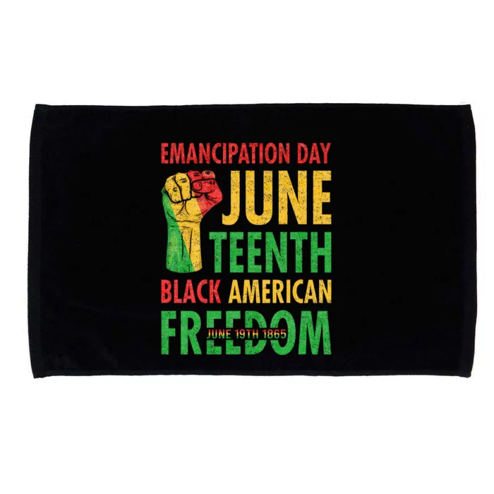 Emancipation Day Juneteenth Black American Freedom Microfiber Hand Towel