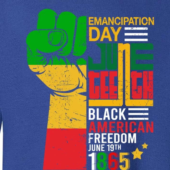 Ecipation Day Juneteenth Black American Freedom June 19th Funny Gift Toddler Sweatshirt