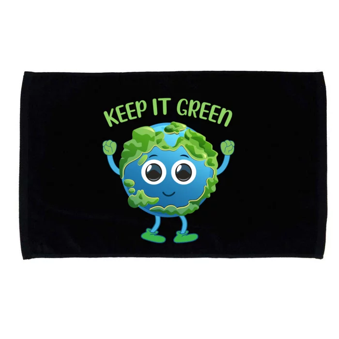 Earth Day Keep It Green Save The Planet Cool Gift Microfiber Hand Towel