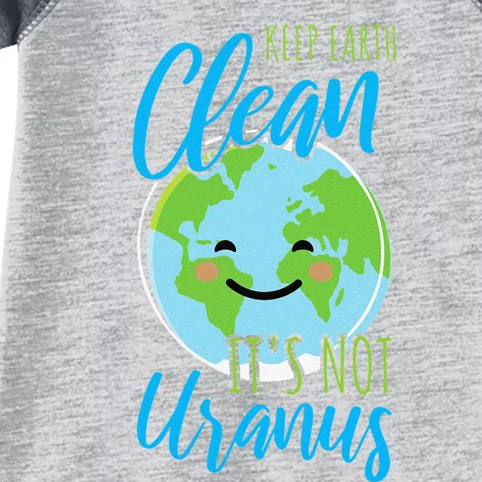 Earth Day Keep Earth Clean It's Not Uranus Infant Baby Jersey Bodysuit