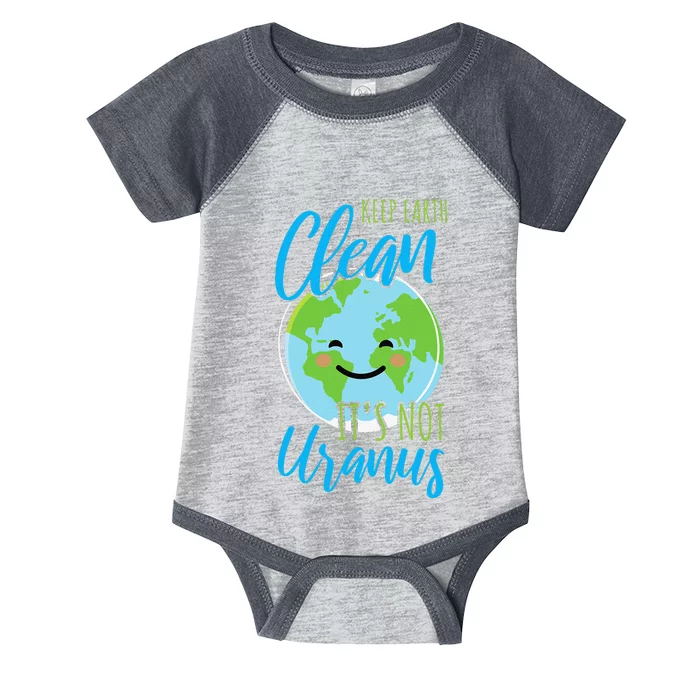 Earth Day Keep Earth Clean It's Not Uranus Infant Baby Jersey Bodysuit