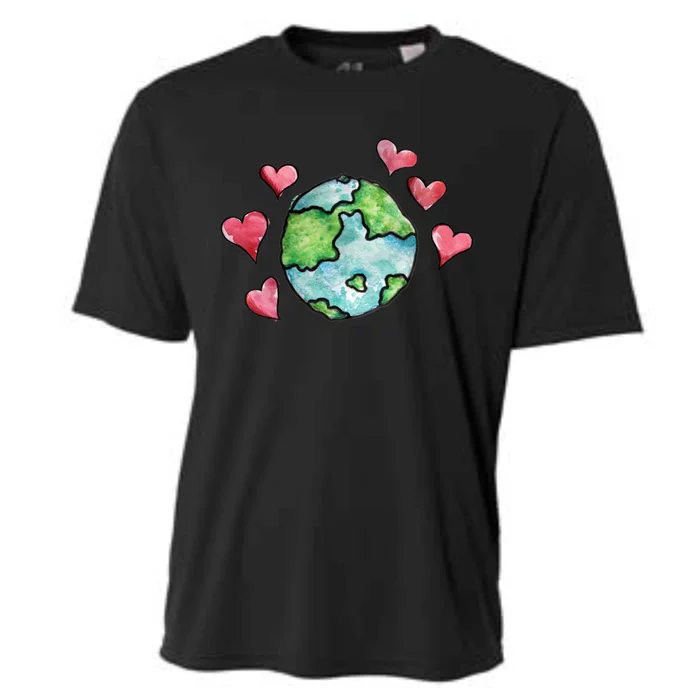 Earth Day Love Love Our Mother Earth Gift Cooling Performance Crew T-Shirt