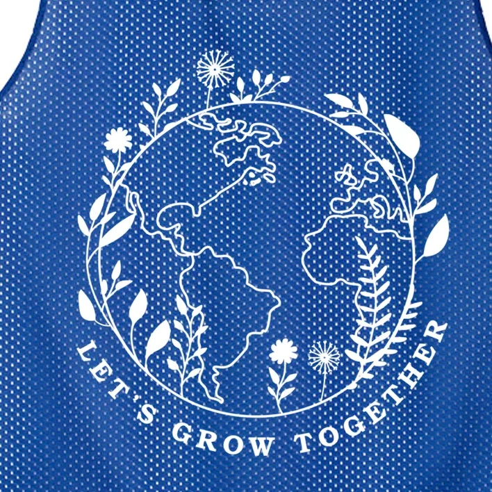 Earth Day Lets Grow Together Gift Mesh Reversible Basketball Jersey Tank