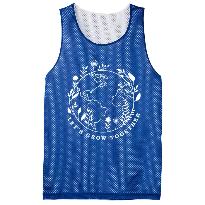 Earth Day Lets Grow Together Gift Mesh Reversible Basketball Jersey Tank