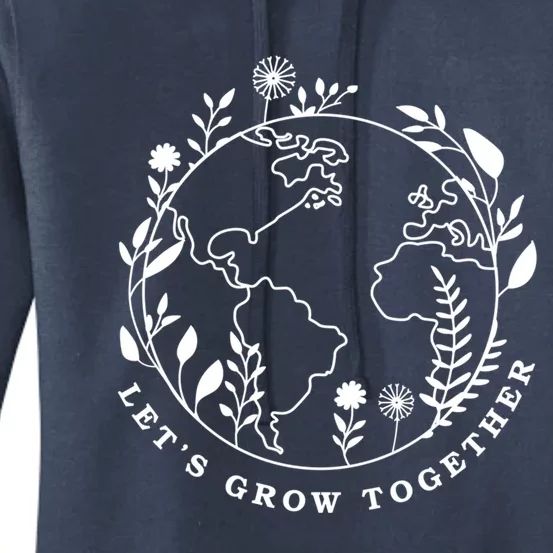 Earth Day Lets Grow Together Gift Women's Pullover Hoodie