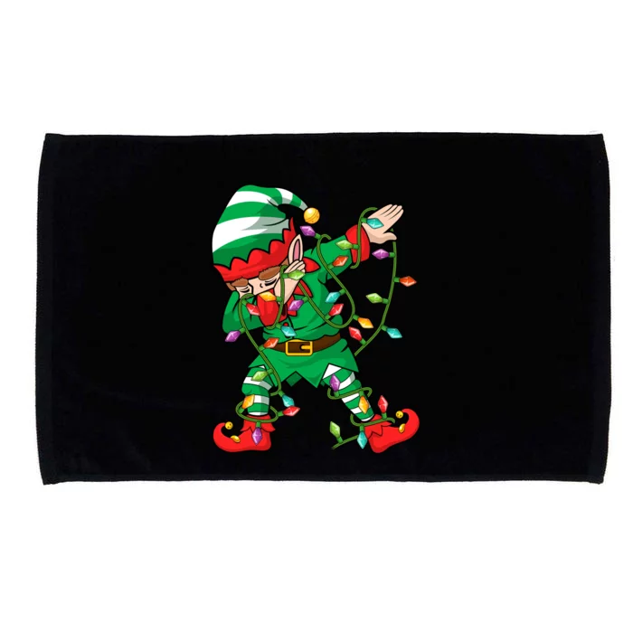 Elf Dab Lover Xmas Family Matching Elf Dabbing Christmas Funny Gift Microfiber Hand Towel