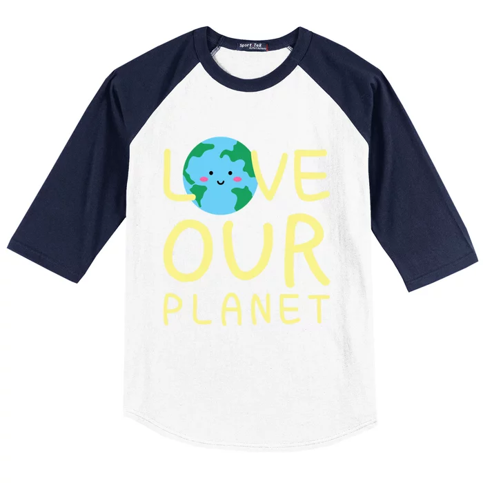 Earth Day Love Our Planet Protect The Environt Kawaii Gift Baseball Sleeve Shirt