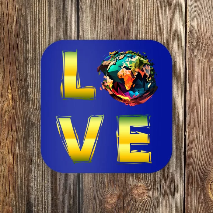 Earth Day Love Climategreat Giftfriendly Earth Protection Gift Coaster