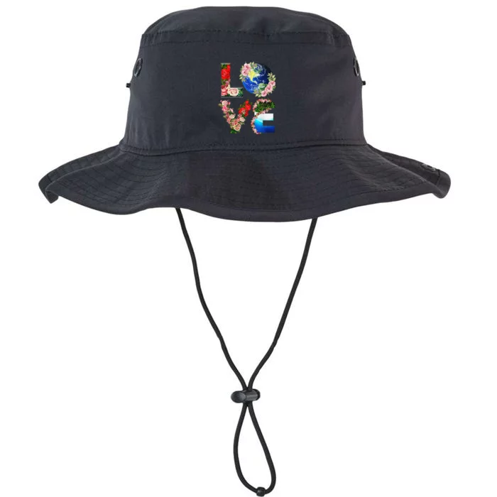 Earth Day Love Flowers Cute Earth Day Legacy Cool Fit Booney Bucket Hat