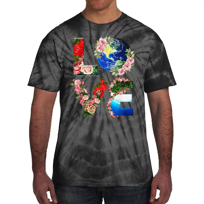 Earth Day Love Flowers Cute Earth Day Tie-Dye T-Shirt