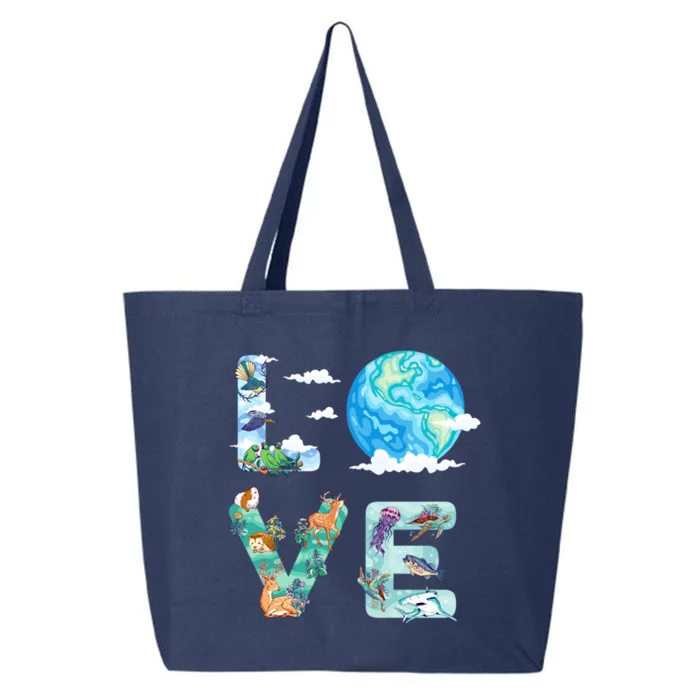 Earth Day Love Our Planet Save Animals The Environgreat Gift 25L Jumbo Tote