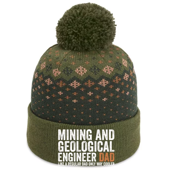 Engineer Dad Like Regular Dad Gift Mining Geological Engineer Gift The Baniff Cuffed Pom Beanie