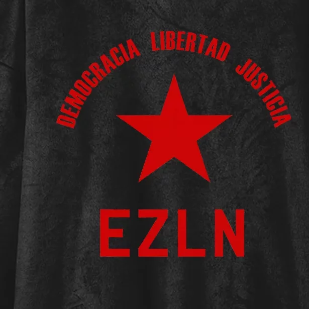 EZLN Democracia Libertad Justicia  Zapatista Socialist Hooded Wearable Blanket