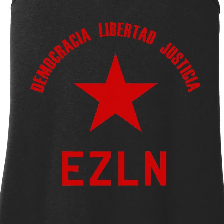 EZLN Democracia Libertad Justicia  Zapatista Socialist Ladies Essential Tank